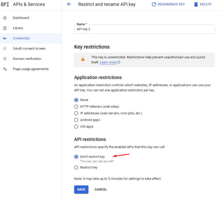 How to create google API key? - RestroFood