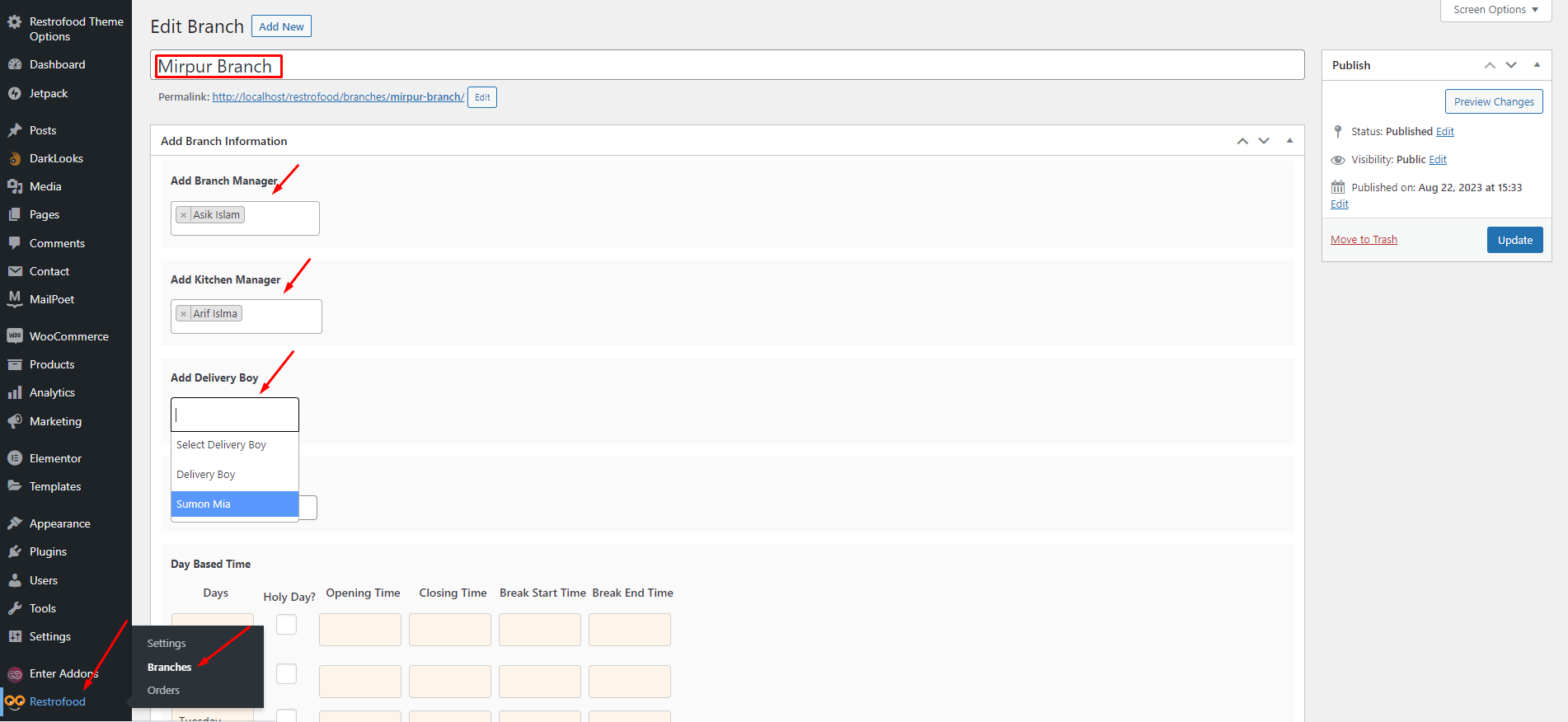 Branch System Log In How to Work RestroFood Multi-Branch System in WordPress?