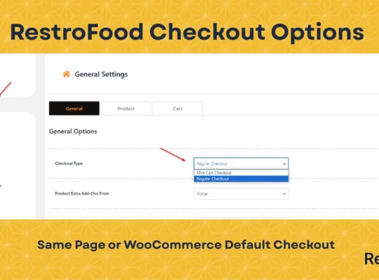 RestroFood Checkout Options Same Page vs WooCommerce Default 540x400
