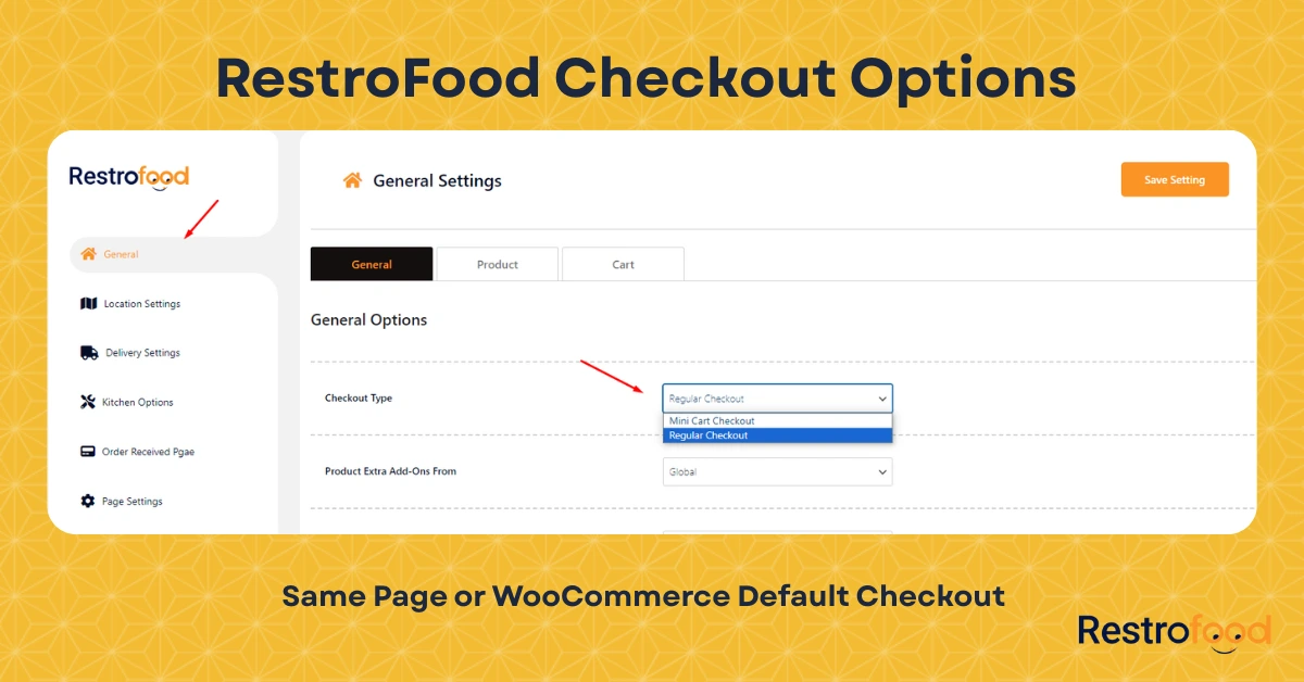 RestroFood Checkout Options Same Page vs WooCommerce Default
