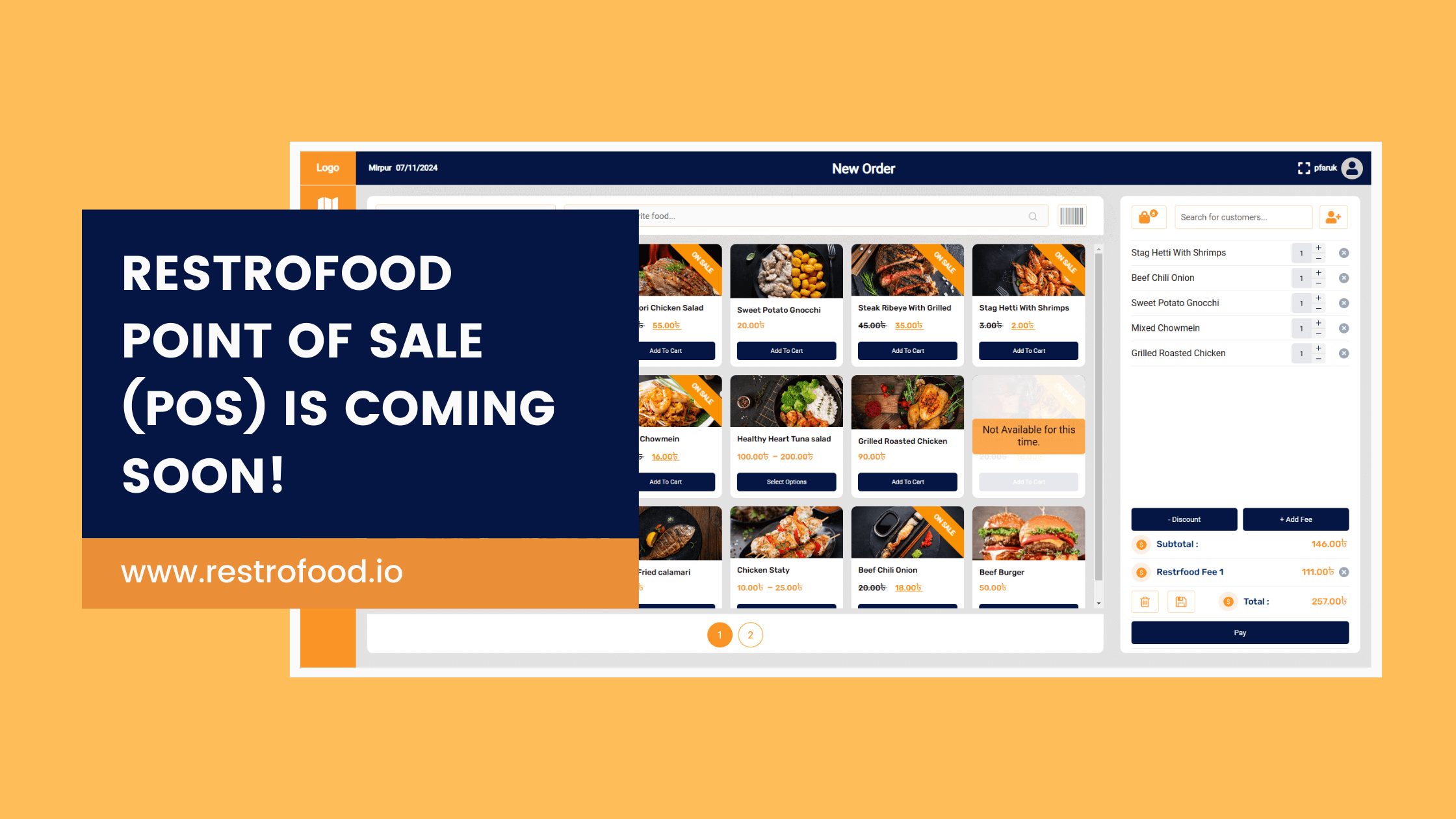 Restrofood POS Add-on (Coming Soon)