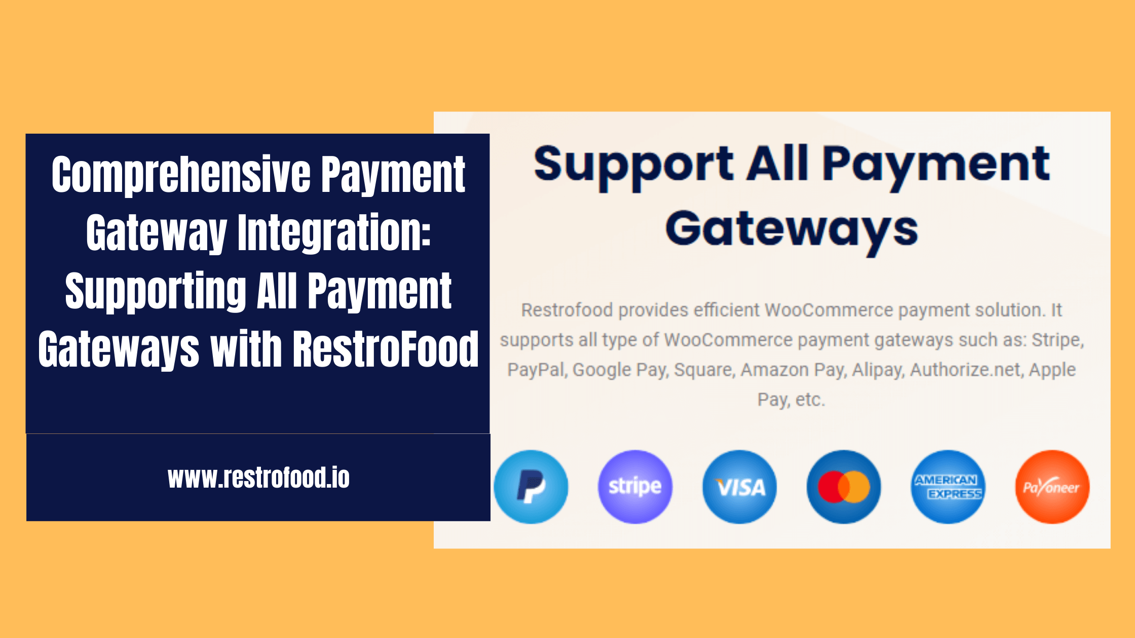 Comprehensive Payment Gateway Integration Supporting All Payment Gateways with RestroFood