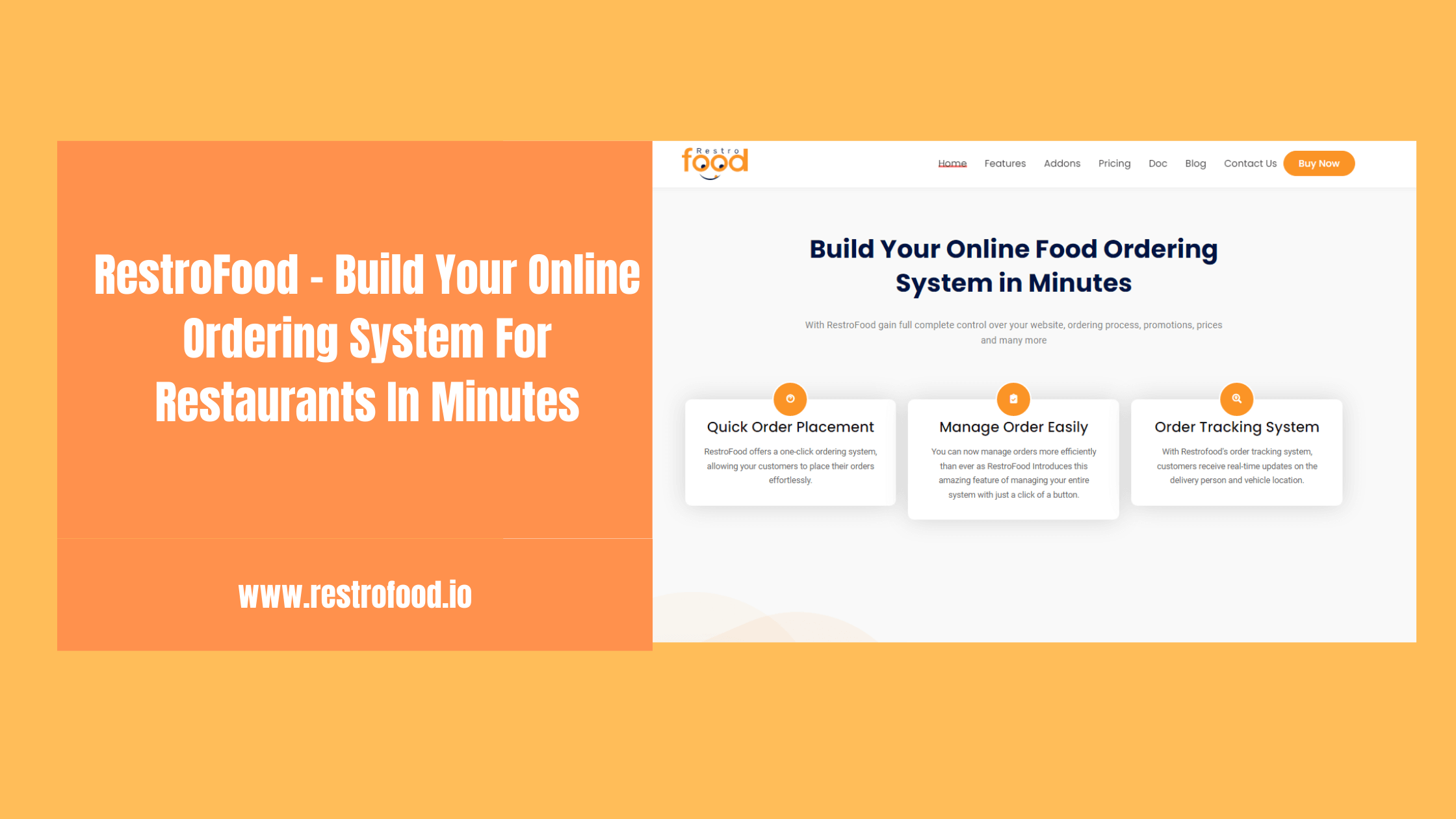 RestroFood - Build Your Online Ordering System For Restaurants In Minutes