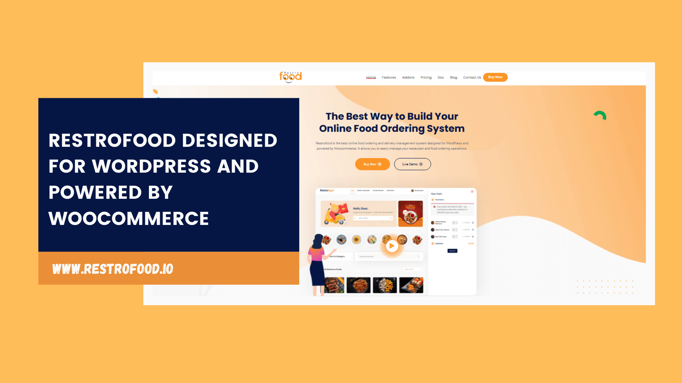 RestroFood Designed for WordPress and Powered by WooCommerce