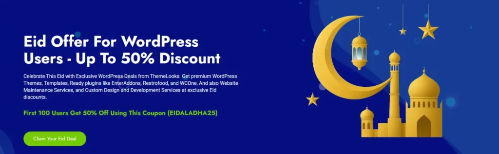 Eid Offer For WordPress Users - Up To 50% Discount
